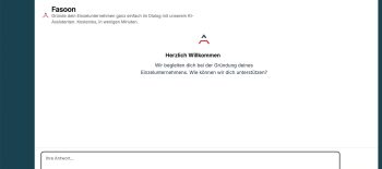 Fasoon lanciert KI-Assistenten für die Gründung von Einzelfirmen