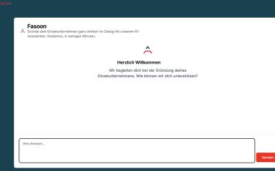 Fasoon lanciert KI-Assistenten für die Gründung von Einzelfirmen